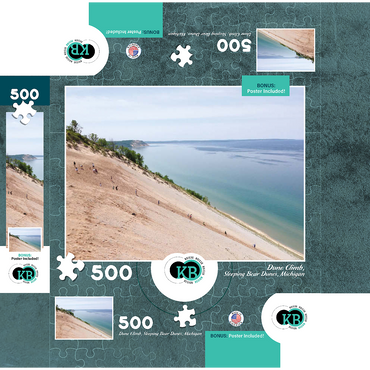 Nature Photography: Dune Climb, Sleeping Bear Dunes, Michigan 500 Jigsaw Puzzle box 3D Modell