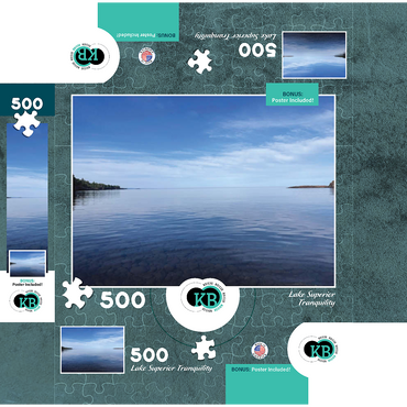 Nature Photography: Lake Superior Tranquility 500 Jigsaw Puzzle box 3D Modell