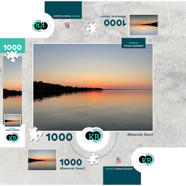 Nature Photography: Minnesota Sunset 1000 Jigsaw Puzzle box 3D Modell
