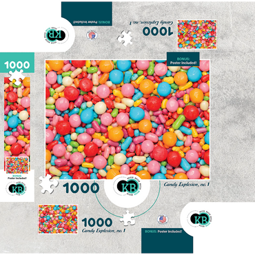 Macro Photography: Candy Explosion- no.1 1000 Jigsaw Puzzle box 3D Modell