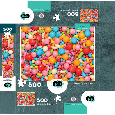 Macro Photography: Candy Explosion- no.1 500 Jigsaw Puzzle box 3D Modell