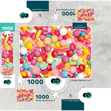 Macro Photography: Candy Explosion- no.2 1000 Jigsaw Puzzle box 3D Modell