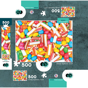 Macro Photography: Candy Explosion- no.3 500 Jigsaw Puzzle box 3D Modell