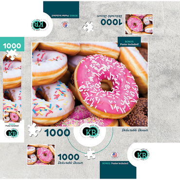 Macro Photography: Delectable Donuts 1000 Jigsaw Puzzle box 3D Modell