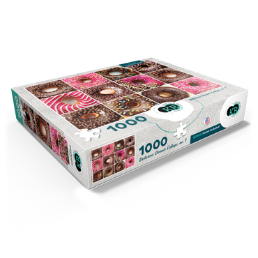 Macro Photography: Delicious Donuts Collage- no.1 1000 Jigsaw Puzzle box view1