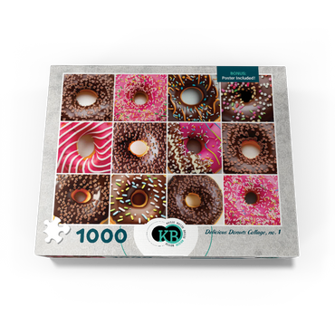 Macro Photography: Delicious Donuts Collage- no.1 1000 Jigsaw Puzzle box view3
