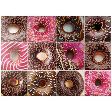 puzzleplate Macro Photography: Delicious Donuts Collage- no.1 1000 Jigsaw Puzzle