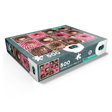 Macro Photography: Delicious Donuts Collage- no.1 500 Jigsaw Puzzle box view1
