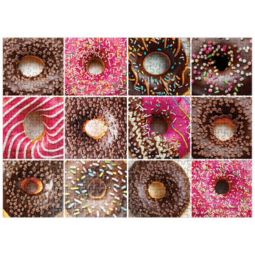 puzzleplate Macro Photography: Delicious Donuts Collage- no.1 500 Jigsaw Puzzle