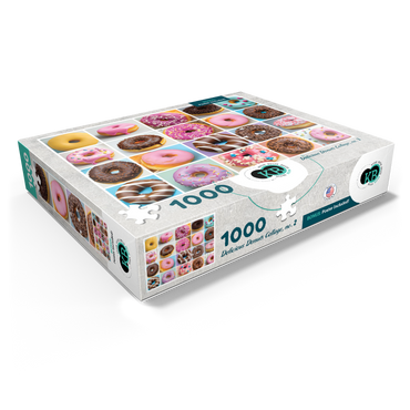 Macro Photography: Delicious Donuts Collage- no.2 1000 Jigsaw Puzzle box view1
