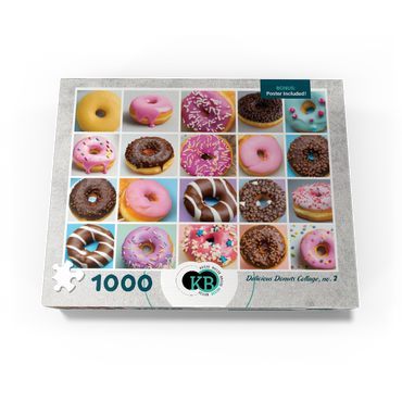 Macro Photography: Delicious Donuts Collage- no.2 1000 Jigsaw Puzzle box view3