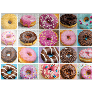 puzzleplate Macro Photography: Delicious Donuts Collage- no.2 1000 Jigsaw Puzzle