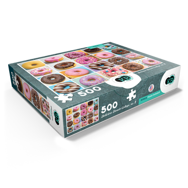 Macro Photography: Delicious Donuts Collage- no.2 500 Jigsaw Puzzle box view1