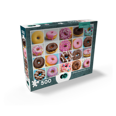 Macro Photography: Delicious Donuts Collage- no.2 500 Jigsaw Puzzle box view2