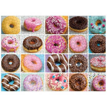 puzzleplate Macro Photography: Delicious Donuts Collage- no.2 500 Jigsaw Puzzle