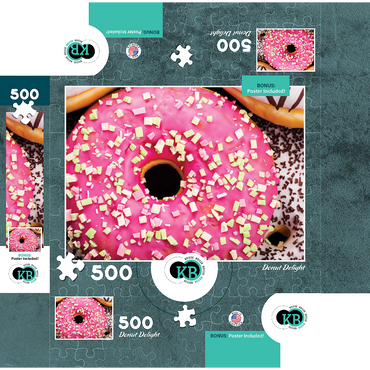 Macro Photography: Donut Delight 500 Jigsaw Puzzle box 3D Modell