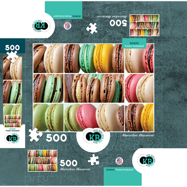 Macro Photography: Marvelous Macarons 500 Jigsaw Puzzle box 3D Modell