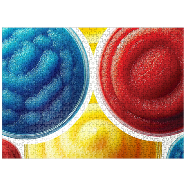 puzzleplate Macro Photography: Frozen Slushie Trio 500 Jigsaw Puzzle