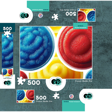 Macro Photography: Frozen Slushie Trio 500 Jigsaw Puzzle box 3D Modell