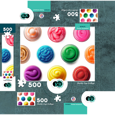 Macro Photography: Slushie Cup Collage 500 Jigsaw Puzzle box 3D Modell