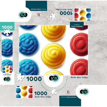 Macro Photography: Slushie Rows Collage 1000 Jigsaw Puzzle box 3D Modell