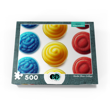 Macro Photography: Slushie Rows Collage 500 Jigsaw Puzzle box view3