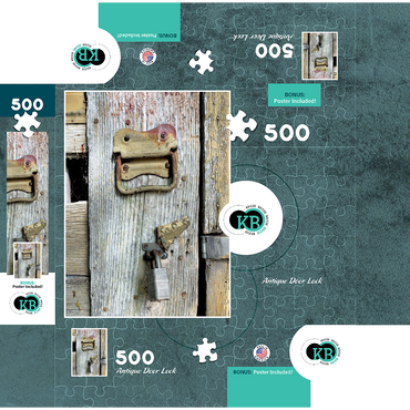 Antique Door Lock 500 Jigsaw Puzzle box 3D Modell