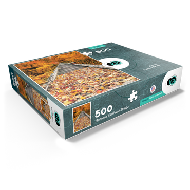 Nature Photography: Autumn Railroad Bridge 500 Jigsaw Puzzle box view1