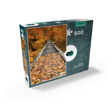 Nature Photography: Autumn Railroad Bridge 500 Jigsaw Puzzle box view2