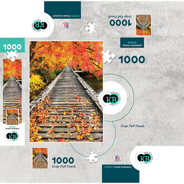 Nature Photography: Crisp Fall Tracks 1000 Jigsaw Puzzle box 3D Modell