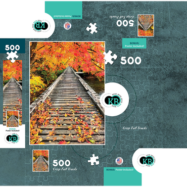 Nature Photography: Crisp Fall Tracks 500 Jigsaw Puzzle box 3D Modell