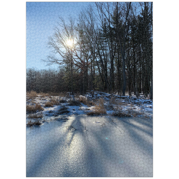puzzleplate Nature Photography: Frozen Winter Sunrise 1000 Jigsaw Puzzle