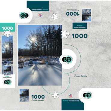 Nature Photography: Frozen Winter Sunrise 1000 Jigsaw Puzzle box 3D Modell
