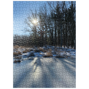 puzzleplate Nature Photography: Frozen Winter Sunrise 500 Jigsaw Puzzle