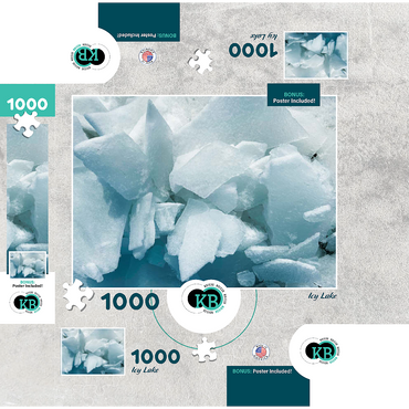 Nature Photography: Frozen Winter Lake 1000 Jigsaw Puzzle box 3D Modell