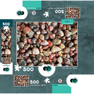 Macro Photography: Lake Superior Agates, no.1 500 Jigsaw Puzzle box 3D Modell