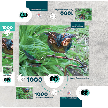 Lawn Ornament Owl 1000 Jigsaw Puzzle box 3D Modell