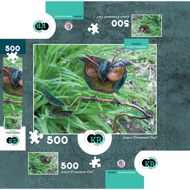 Lawn Ornament Owl 500 Jigsaw Puzzle box 3D Modell
