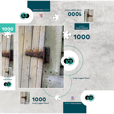 Antique Door Hinge with Long-Legged Spider 1000 Jigsaw Puzzle box 3D Modell