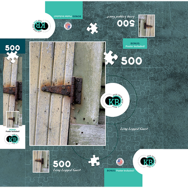 Antique Door Hinge with Long-Legged Spider 500 Jigsaw Puzzle box 3D Modell