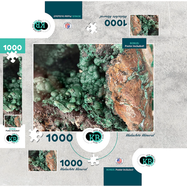 Malachite Mineral Geode 1000 Jigsaw Puzzle box 3D Modell