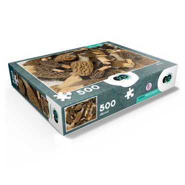 Macro Photography: Wild Morel Mushrooms Collage 500 Jigsaw Puzzle box view1