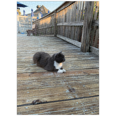 puzzleplate Cat on Deck: Pier Watchman 1000 Jigsaw Puzzle