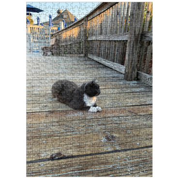 puzzleplate Cat on Deck: Pier Watchman 500 Jigsaw Puzzle