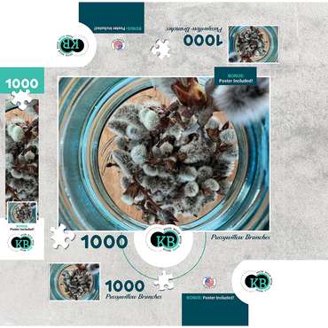 Macro Photography: Pussywillow Branches 1000 Jigsaw Puzzle box 3D Modell