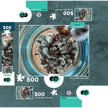 Macro Photography: Pussywillow Branches 500 Jigsaw Puzzle box 3D Modell