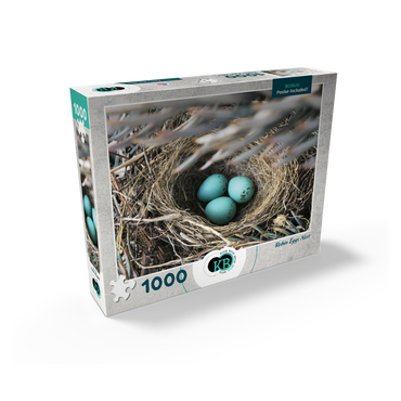 Macro Photography: Robin Eggs Nest in a Pine Tree 1000 Jigsaw Puzzle box view2
