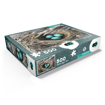 Macro Photography: Robin Eggs Nest in a Pine Tree 500 Jigsaw Puzzle box view1