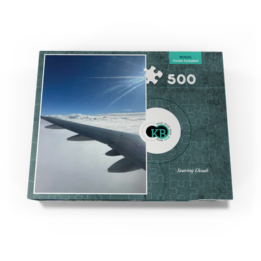 Airplane Soaring Above the Clouds 500 Jigsaw Puzzle box view3