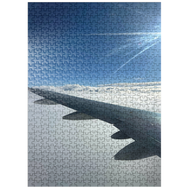 puzzleplate Airplane Soaring Above the Clouds 500 Jigsaw Puzzle